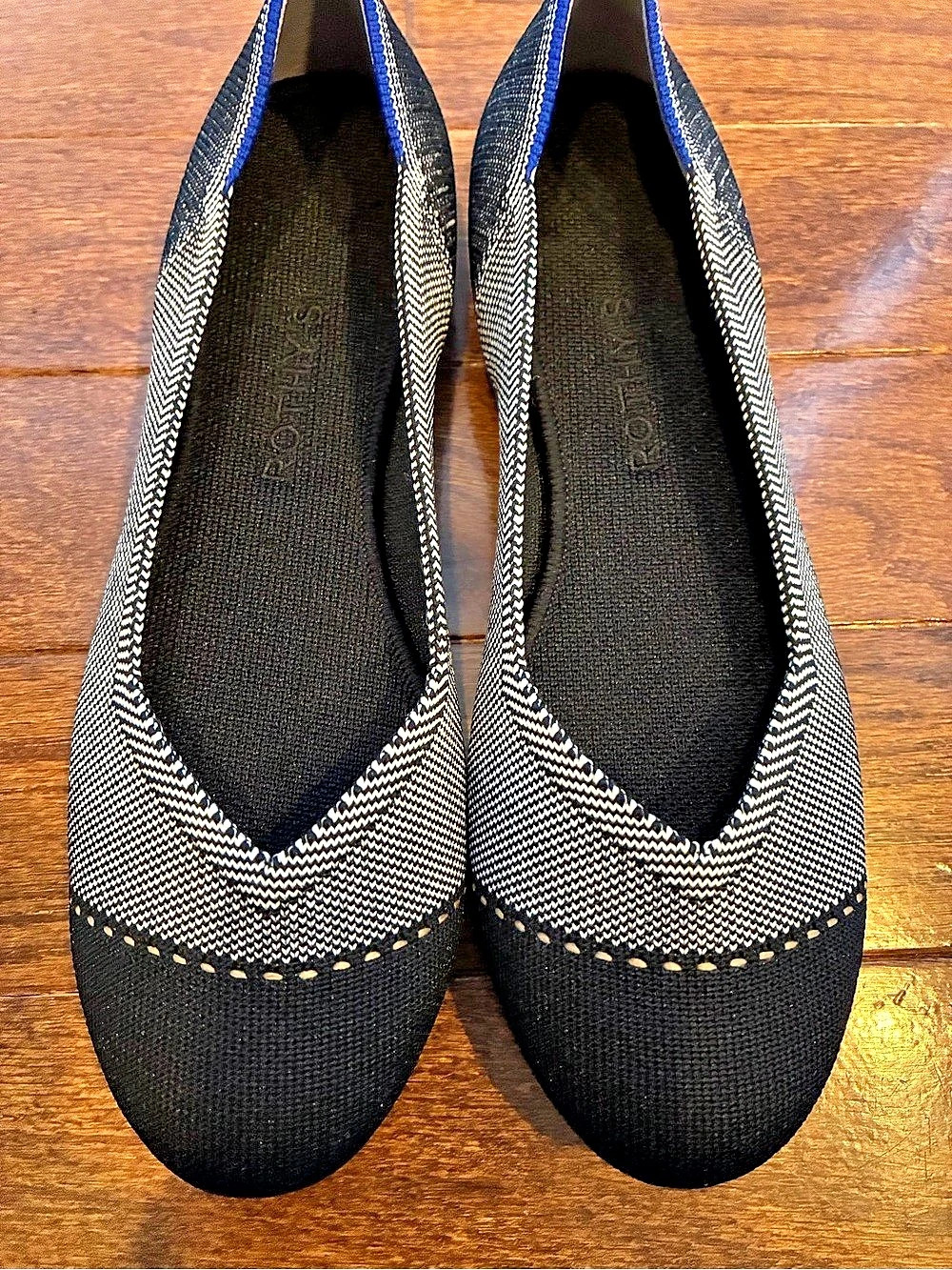 Rothy's The Point Houndstooth Pointed-Toe Flats US 8.5